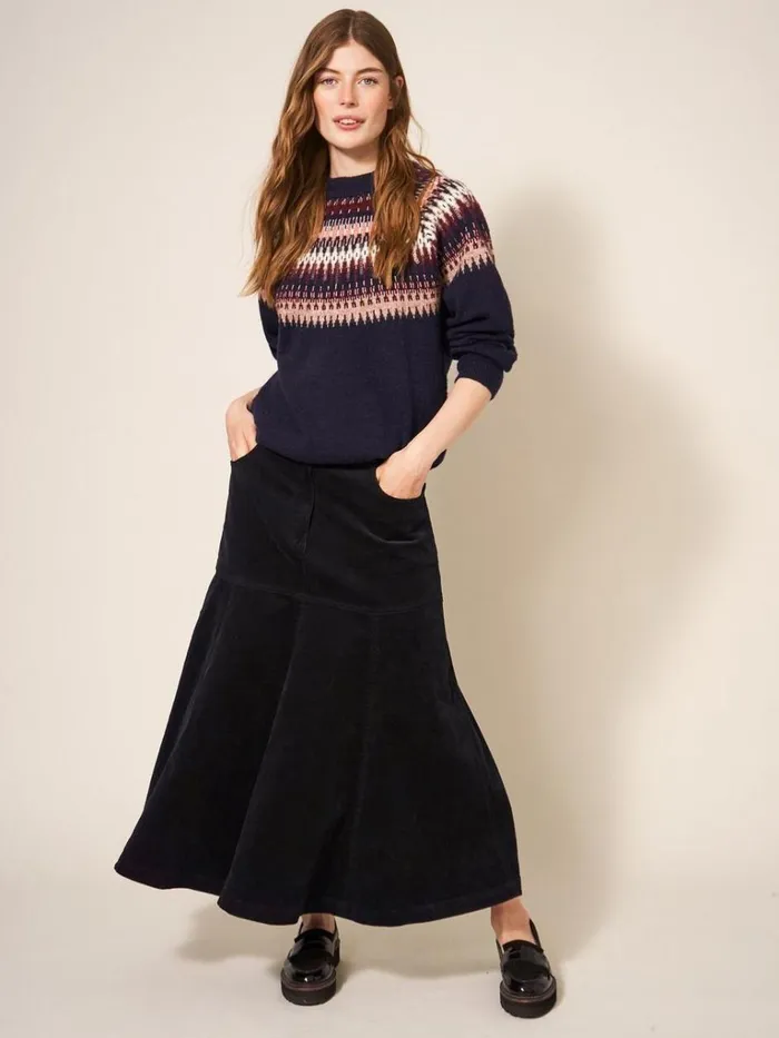 Women SKIRTS White Stuff Quinn Organic Cord Skirt Pure Black Women SKIRTS White Stuff Quinn Organic Cord Skirt Pure Black