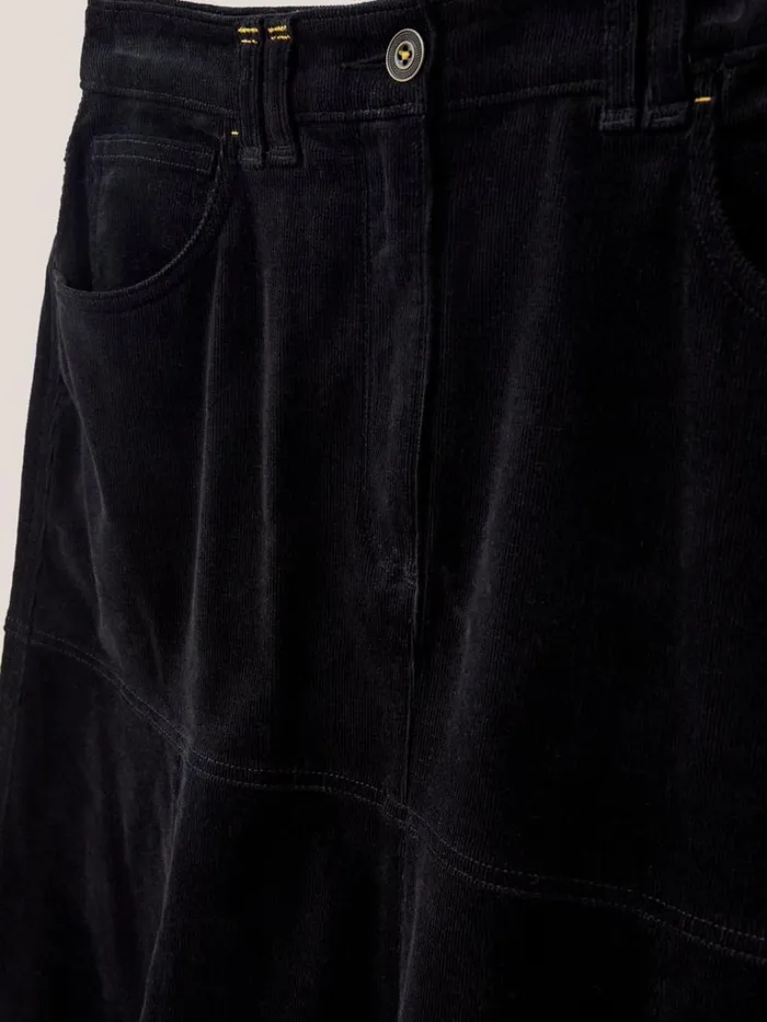 Women SKIRTS White Stuff Quinn Organic Cord Skirt Pure Black Women SKIRTS White Stuff Quinn Organic Cord Skirt Pure Black