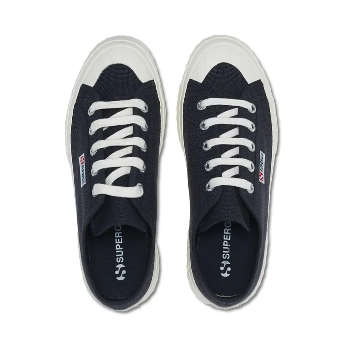 Women Sneakers Unisex 2630 STRIPE Low Cut BLUE GREY DKFAVORIO Superga Low Cut
