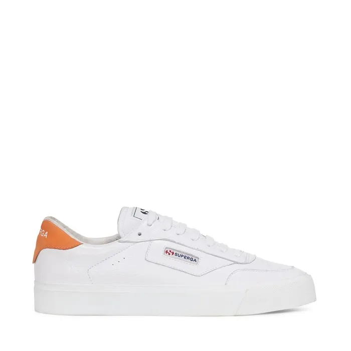 Women Sneakers Unisex 3843 COURT Low Cut WHITEORANGE Superga Low Cut