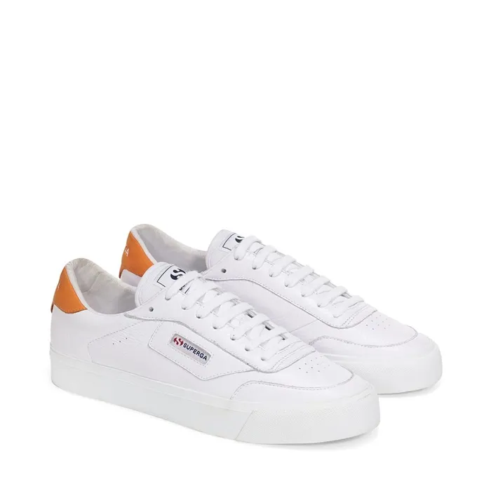 Women Sneakers Unisex 3843 COURT Low Cut WHITEORANGE Superga Low Cut