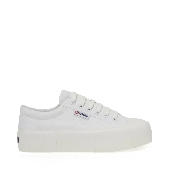 Women Sneakers Woman 2631 STRIPE PLATFORM Low Cut WHITEWHITE AVORIO Superga Low Cut