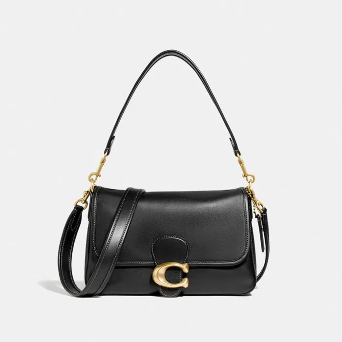 Women Soft Tabby Shoulder Bag Brassblack Coach Shoulder Bags and Hobos