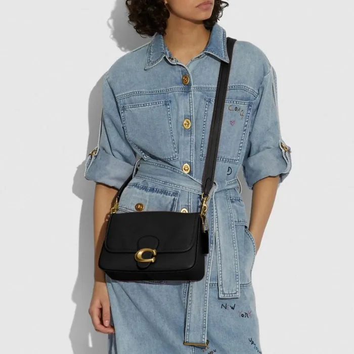 Women Soft Tabby Shoulder Bag Brassblack Coach Shoulder Bags and Hobos