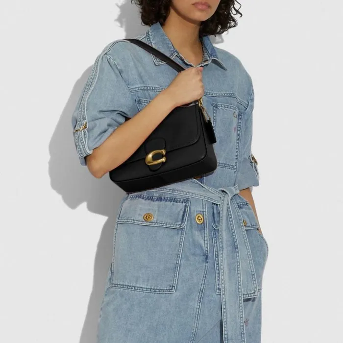 Women Soft Tabby Shoulder Bag Brassblack Coach Shoulder Bags and Hobos