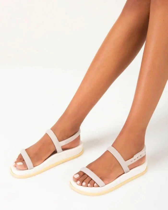Women Soft Wave Sandal Beigewhiteyellow Melissa Sandals