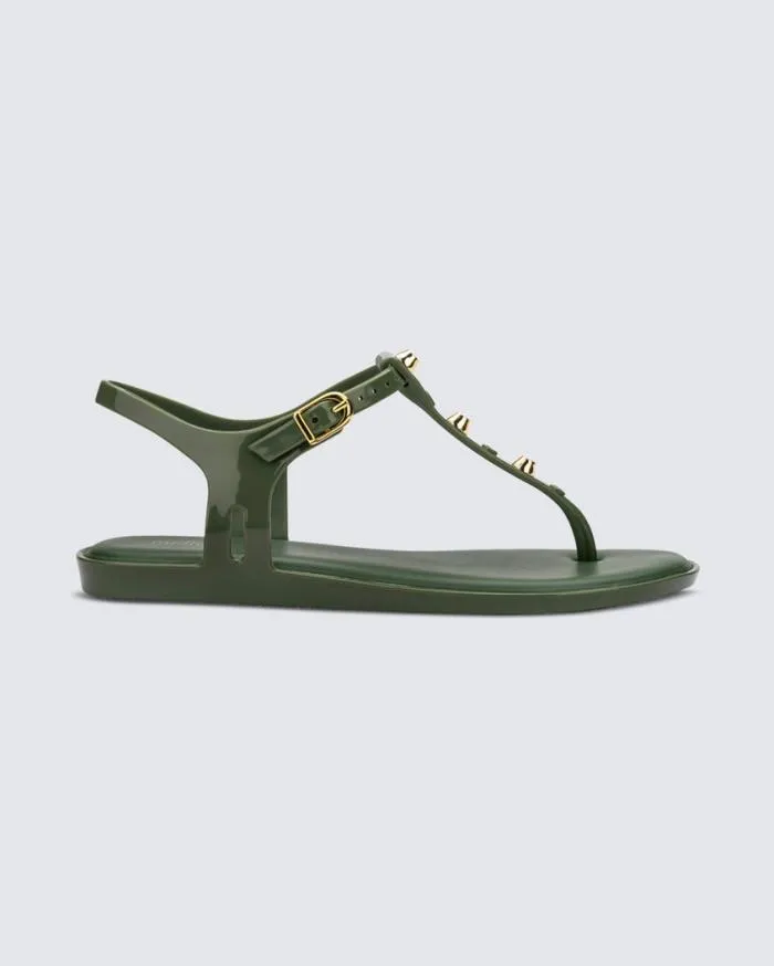Women Solar Studs Green Melissa Sandals