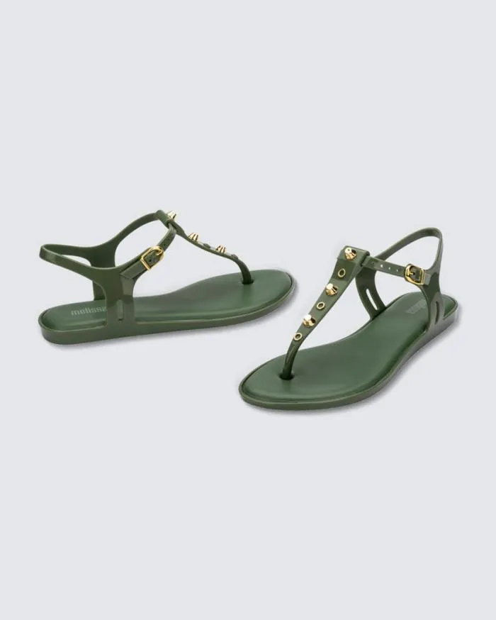 Women Solar Studs Green Melissa Sandals
