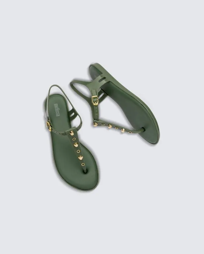 Women Solar Studs Green Melissa Sandals