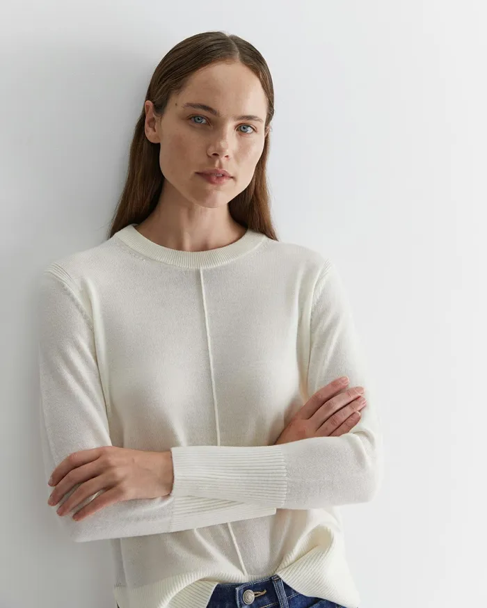 Women Sportscraft Knits and Cardigans Cass Merino Wool Knit Winter White
