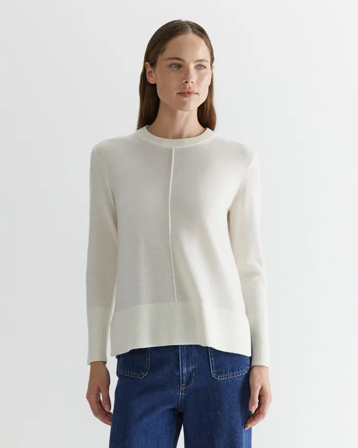 Women Sportscraft Knits and Cardigans Cass Merino Wool Knit Winter White