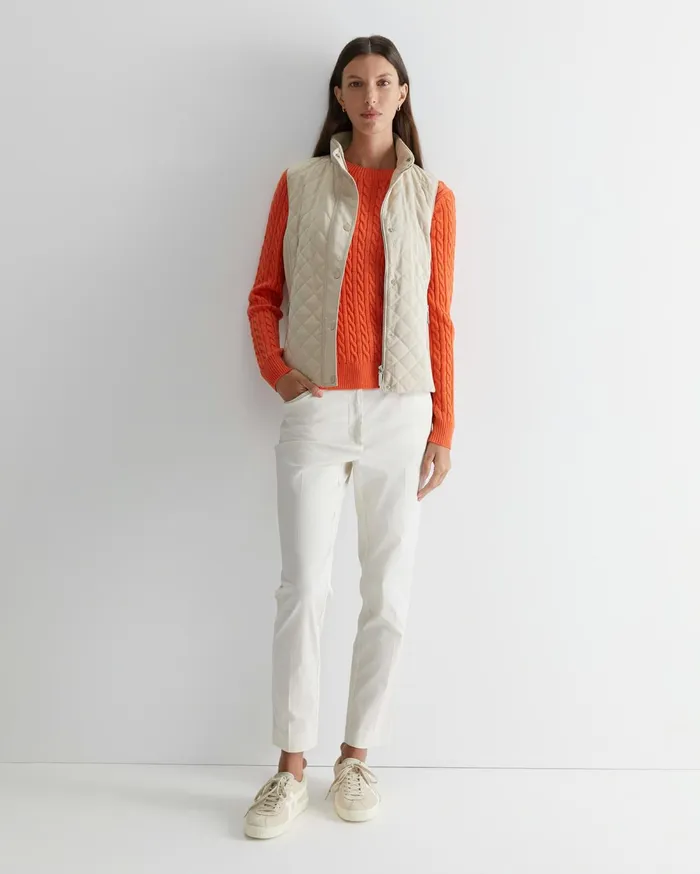 Women Sportscraft Knits and Cardigans Merino Wool Baby Cable Sweater Apricot