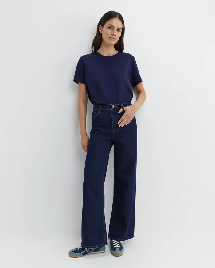 Women Sportscraft Pants Alyse Wide Leg Jean Dark Wash