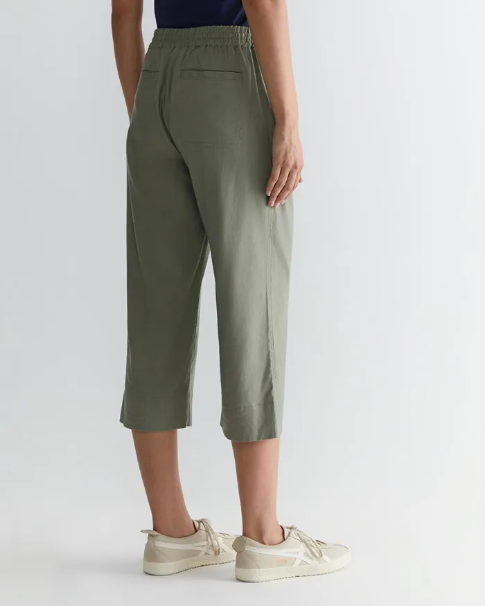 Women Sportscraft Pants Rosa Crop Linen Pant Khaki