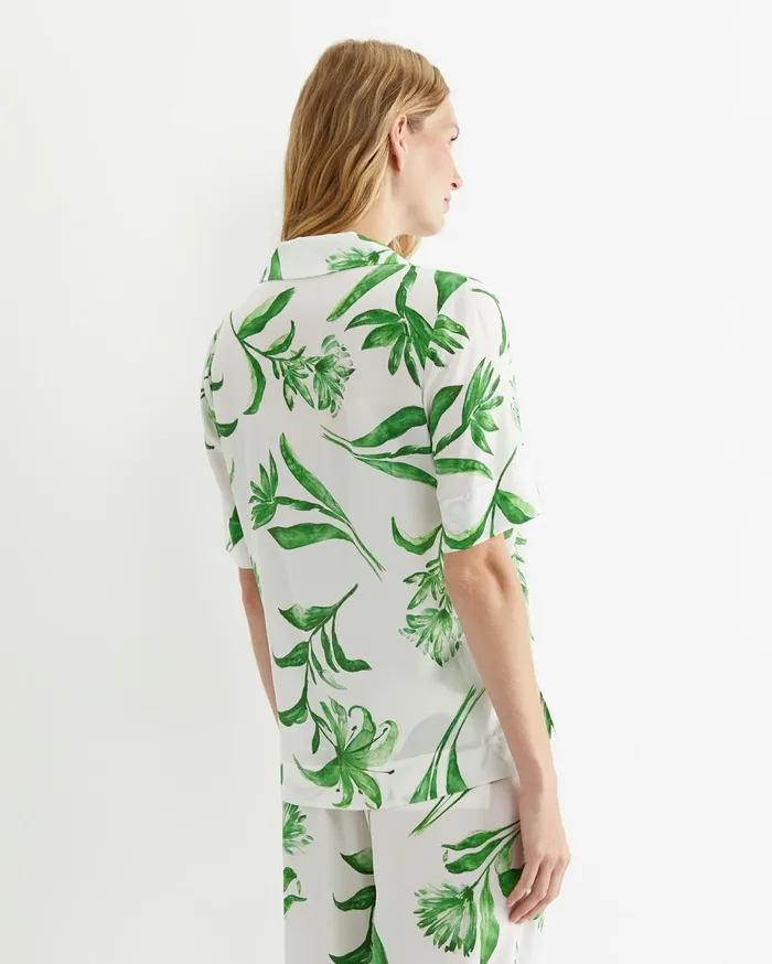 Women Sportscraft Shirts Botanical Silk Shirt Green Multi