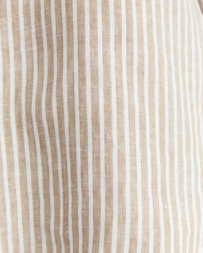 Women Sportscraft Shirts Dahlia Stripe Linen Shirt Tanwhite