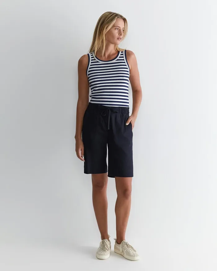 Women Sportscraft Shorts Rosa Linen Short Classic Navy