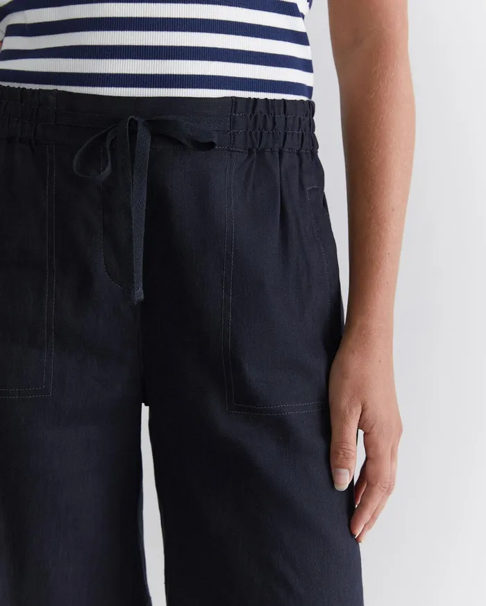 Women Sportscraft Shorts Rosa Linen Short Classic Navy