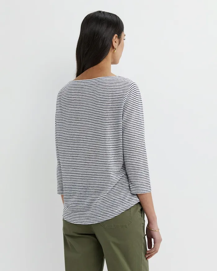 Women Sportscraft Tops and Tees Cecile Linen Top Whitenavy