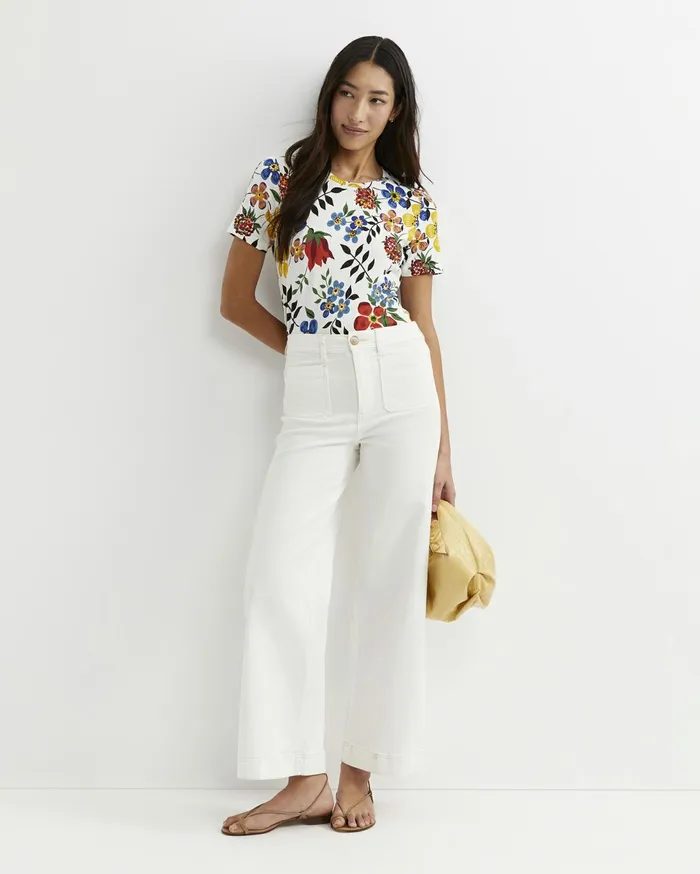 Women Sportscraft Tops and Tees Edenham Short Sleeve Liberty Tee Whitemulti