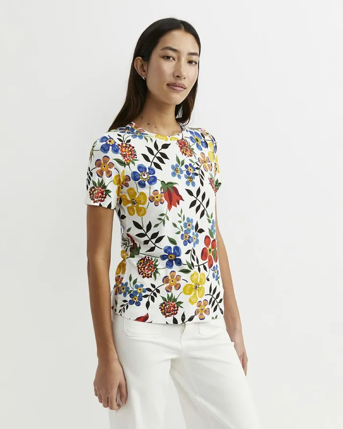 Women Sportscraft Tops and Tees Edenham Short Sleeve Liberty Tee Whitemulti