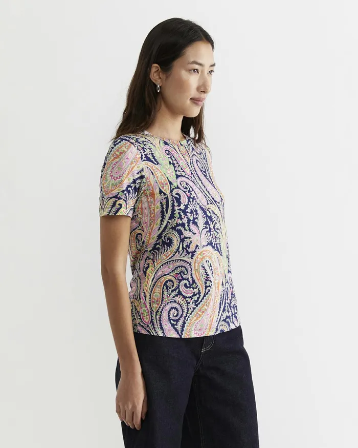 Women Sportscraft Tops and Tees Florence Short Sleeve Liberty Tee Navy Multi