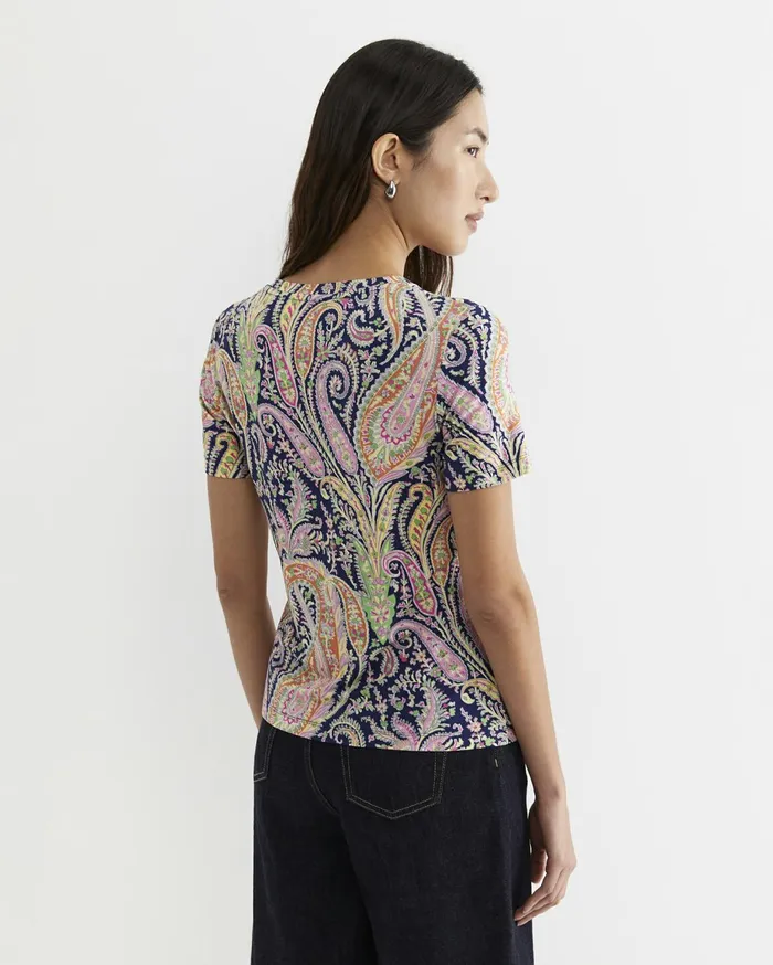 Women Sportscraft Tops and Tees Florence Short Sleeve Liberty Tee Navy Multi