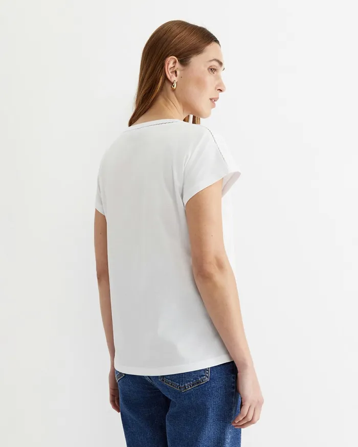 Women Sportscraft Tops and Tees Miranda Stitch Tee White