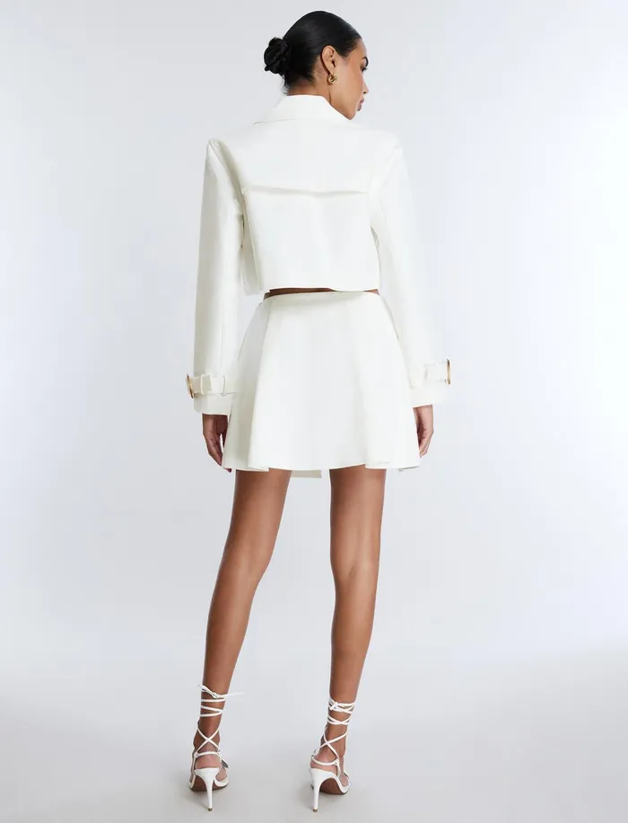 Women Suiting BCBG Pleated Skort Gardenia