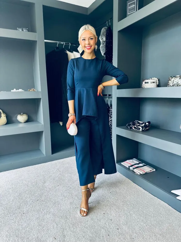 Women Suits and Blazers Canella Lane Sutton Occasion 2 Piece Navy
