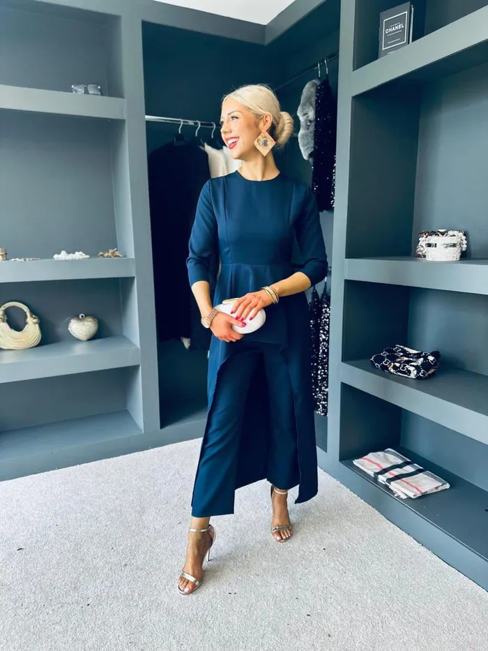 Women Suits and Blazers Canella Lane Sutton Occasion 2 Piece Navy