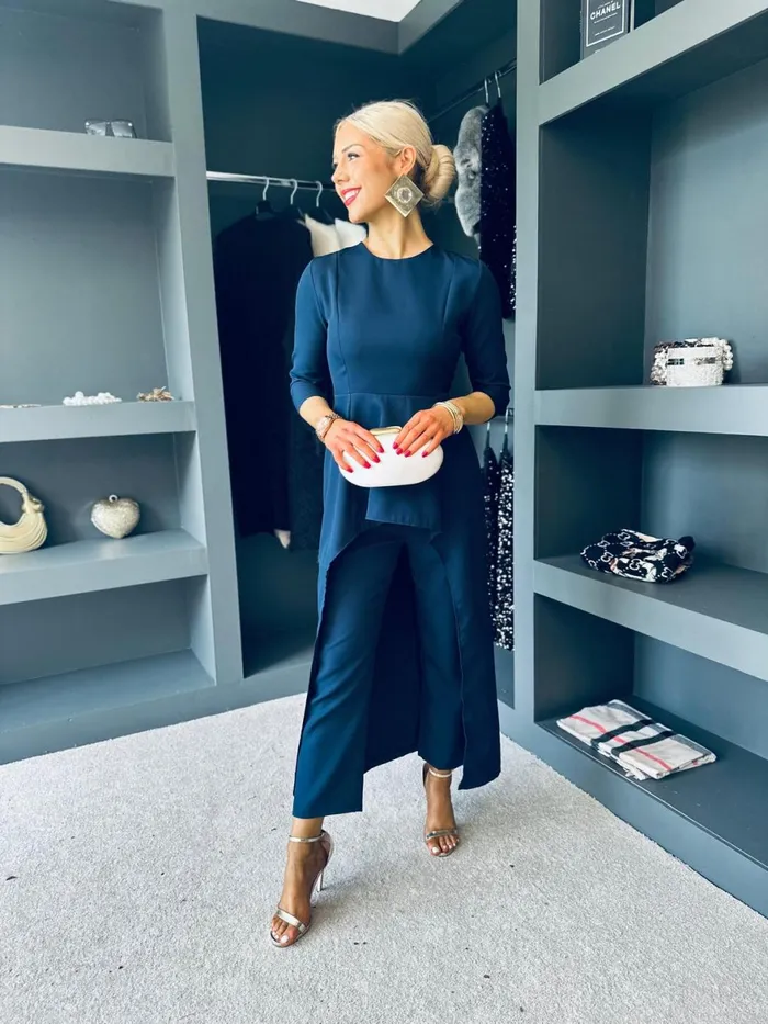 Women Suits and Blazers Canella Lane Sutton Occasion 2 Piece Navy