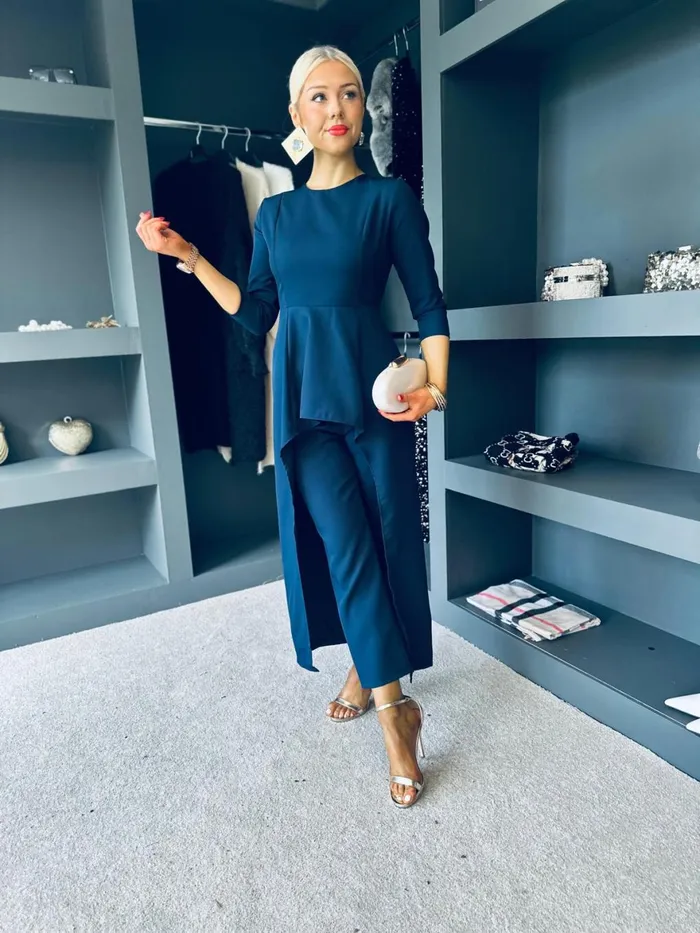 Women Suits and Blazers Canella Lane Sutton Occasion 2 Piece Navy