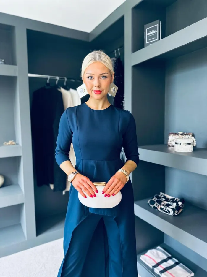 Women Suits and Blazers Canella Lane Sutton Occasion 2 Piece Navy