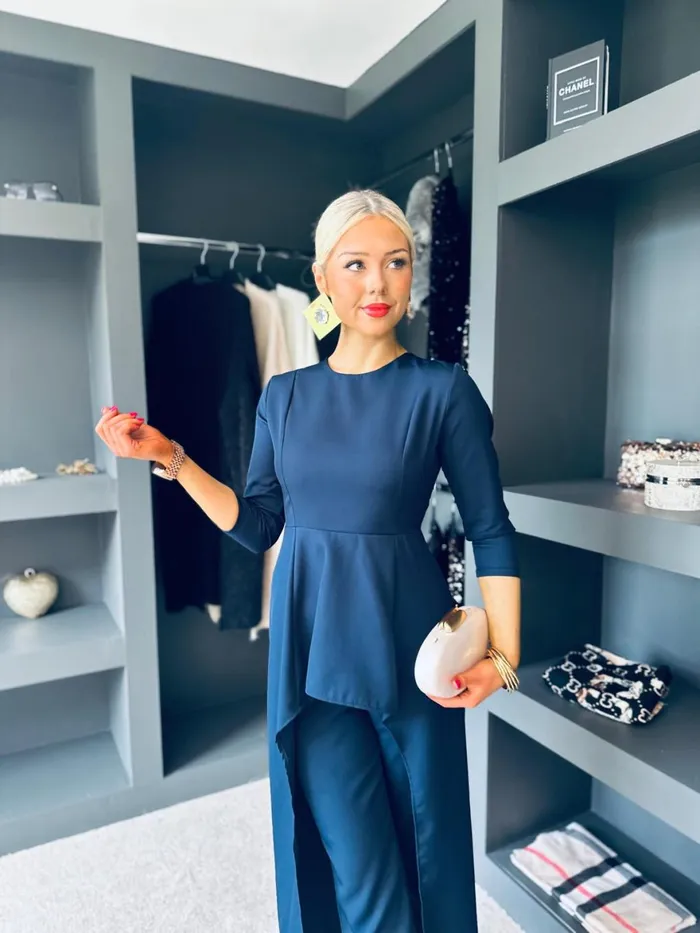 Women Suits and Blazers Canella Lane Sutton Occasion 2 Piece Navy
