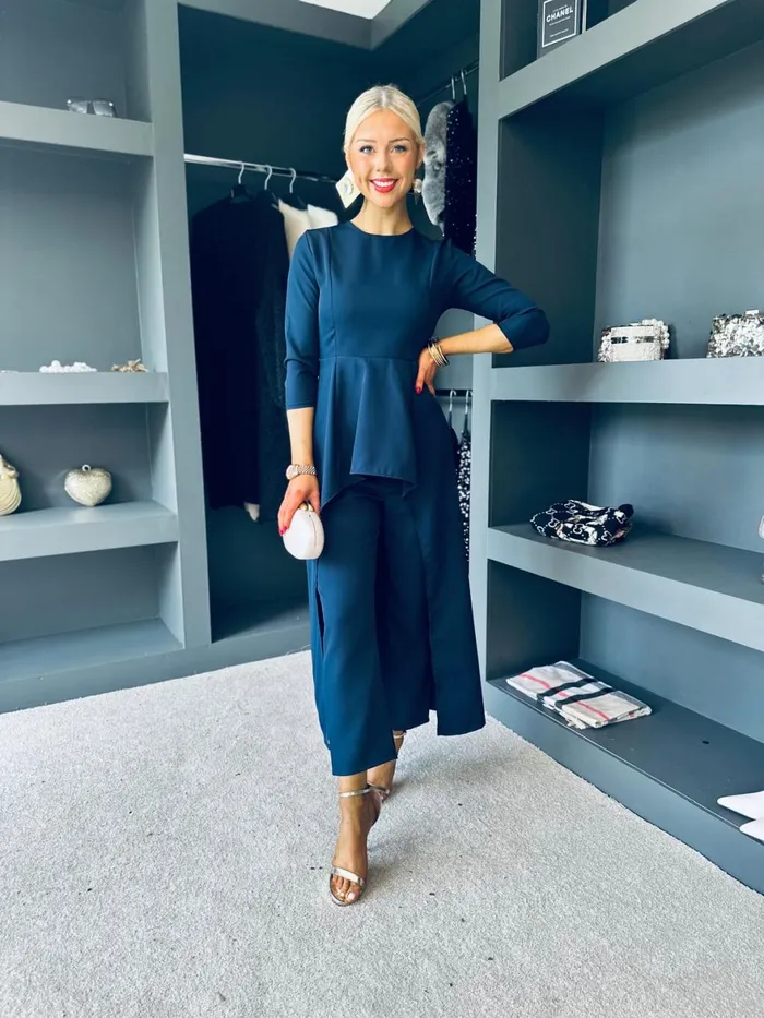 Women Suits and Blazers Canella Lane Sutton Occasion 2 Piece Navy