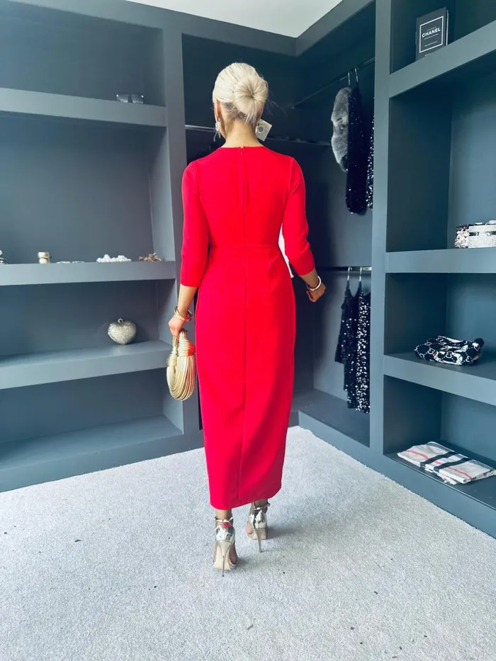 Women Suits and Blazers Canella Lane Sutton Occasion 2 Piece Red