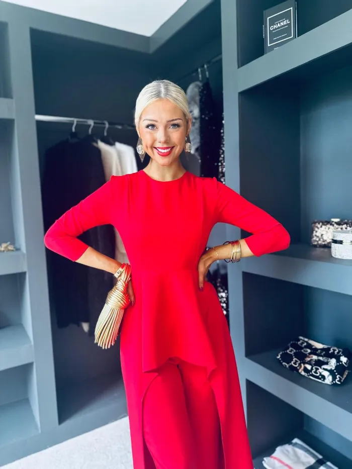 Women Suits and Blazers Canella Lane Sutton Occasion 2 Piece Red