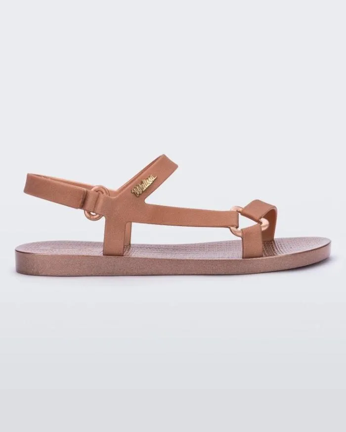 Women Sun Downtown Rose Metallic Melissa Sandals