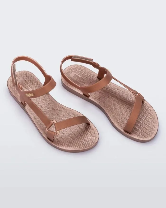 Women Sun Downtown Rose Metallic Melissa Sandals