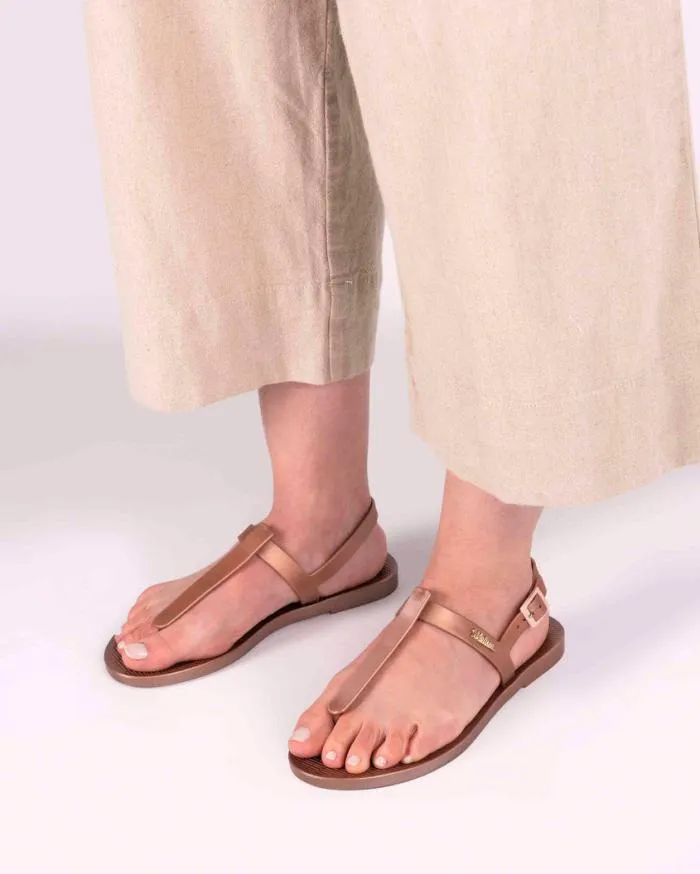 Women Sun Ventura Rose Metallic Melissa Sandals