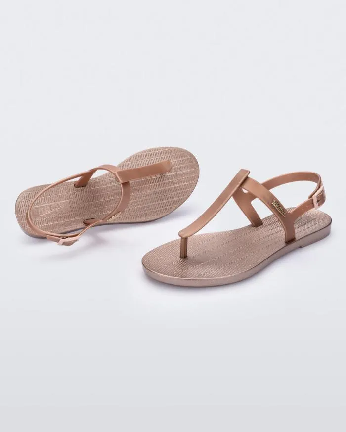 Women Sun Ventura Rose Metallic Melissa Sandals