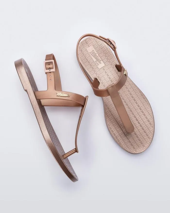 Women Sun Ventura Rose Metallic Melissa Sandals