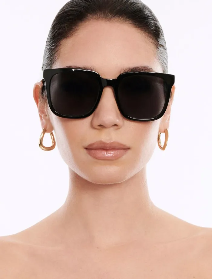 Women Sunglasses BCBG Classic Square Sunglasses Black