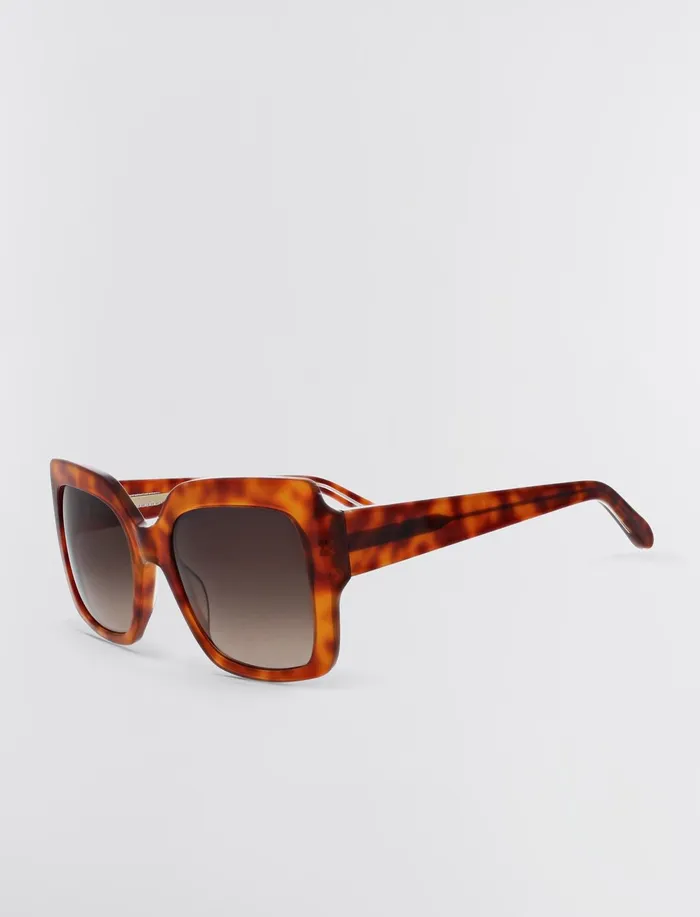 Women Sunglasses BCBG Golden Square Sunglasses Golden Honey Havana