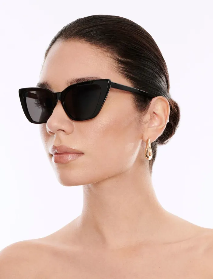 Women Sunglasses BCBG Kendall Cat Eye Sunglasses Black