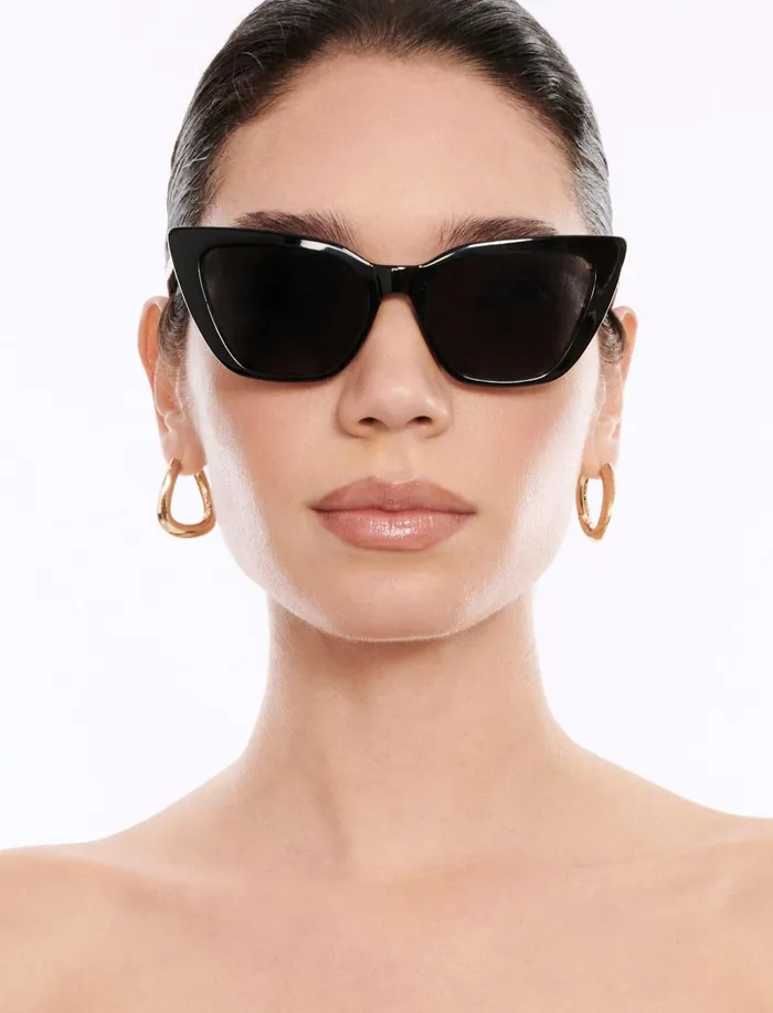 Women Sunglasses BCBG Kendall Cat Eye Sunglasses Black