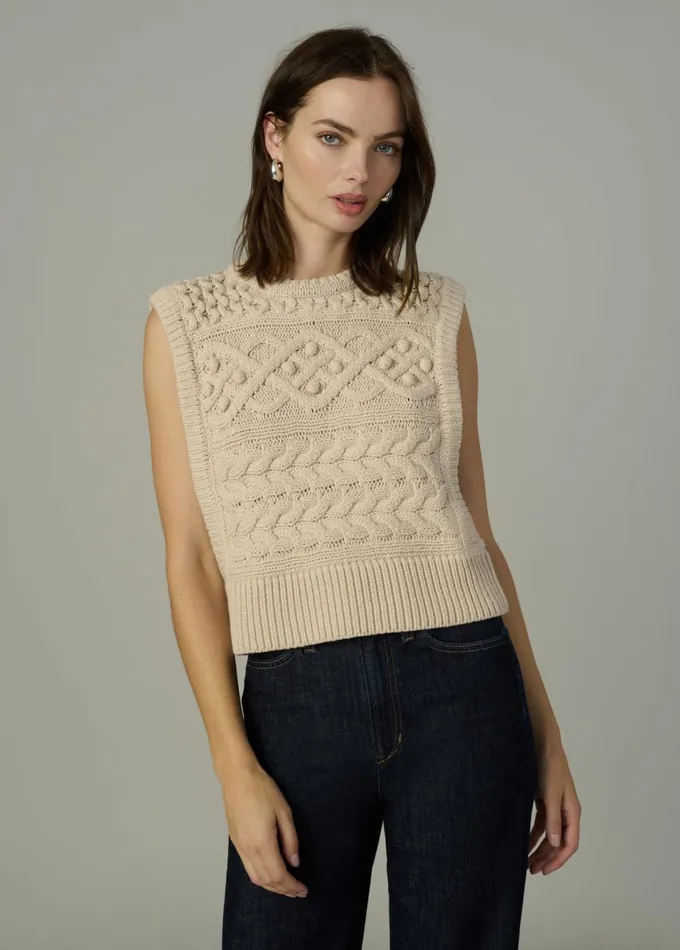 Women Sweaters Joe039s Jeans THE CLARA SWEATER VEST Milk