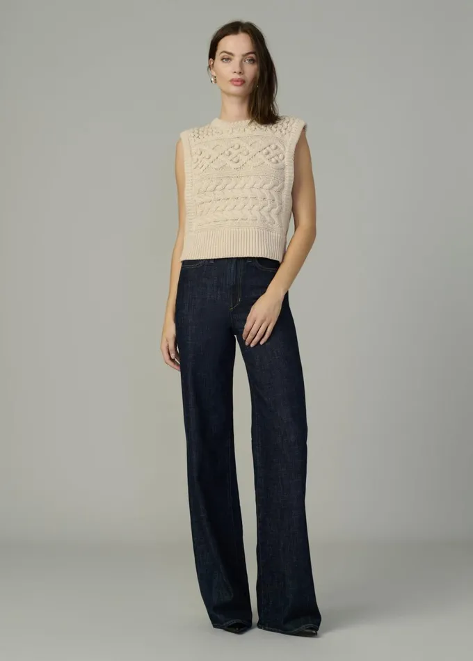 Women Sweaters Joe039s Jeans THE CLARA SWEATER VEST Milk