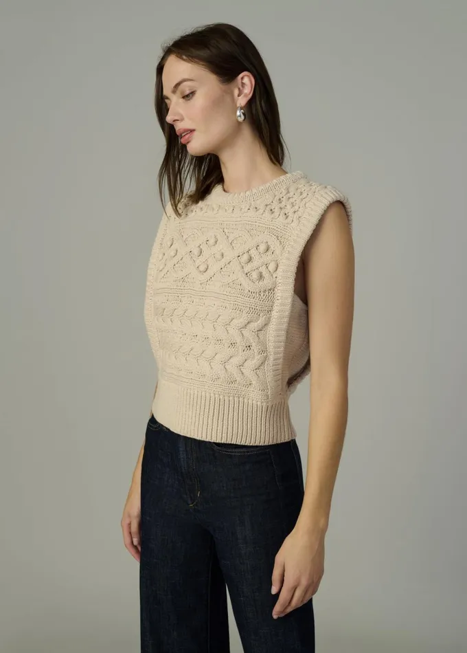 Women Sweaters Joe039s Jeans THE CLARA SWEATER VEST Milk
